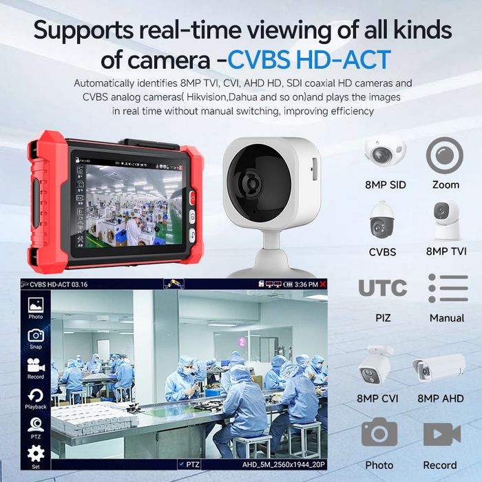 Многофункциональный тестер Noyafa NF-IPC728HSO CCTV – 8" Full-HD