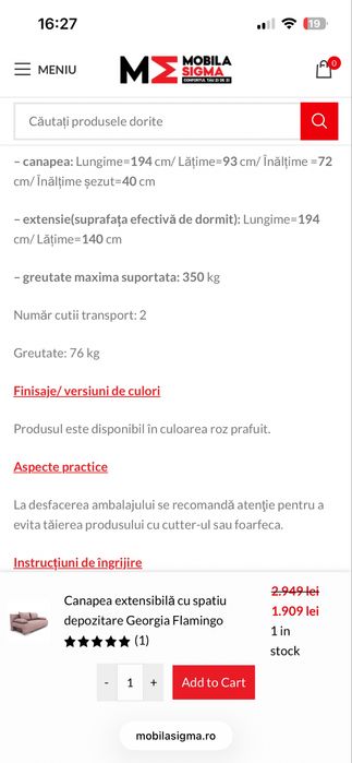 Canapea extensibila