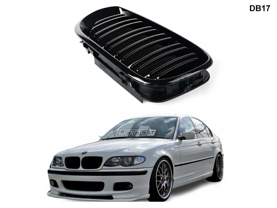 Grilaje duble BMW E46 FACE Sedan Combi E46 Glossy M3 grila dubla