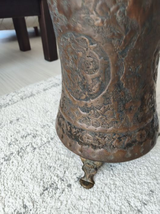 Jardiniera, vază Vintage din cupru