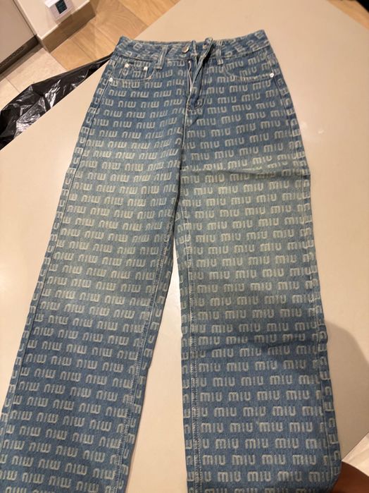 Blugi albaștri Miu Miu