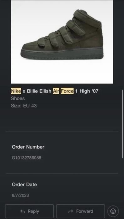 Air force 1 Billie Eilish