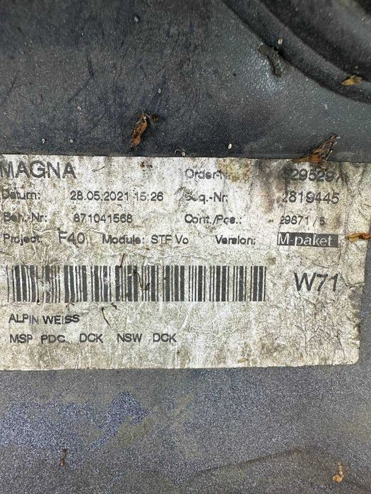 Bara fata BMW f40 seria 1 M pachet Completa