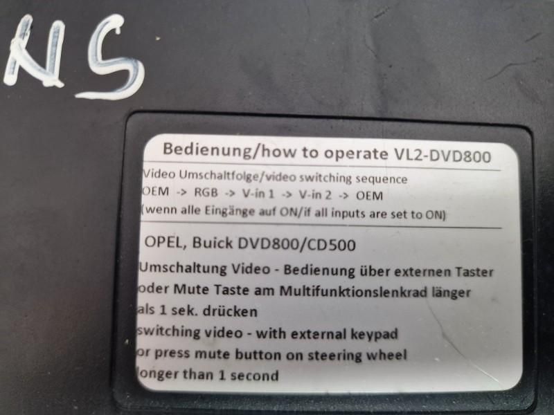 Interfata Multimedia Audio Video VL2-DVD800 Opel CD500 si DVD800 Opel