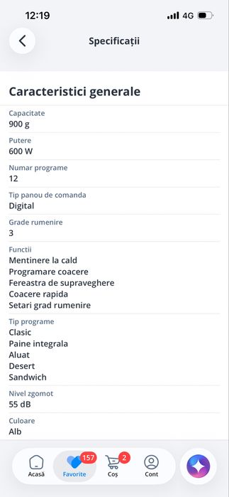 Aparat de facut paine Moulinex
