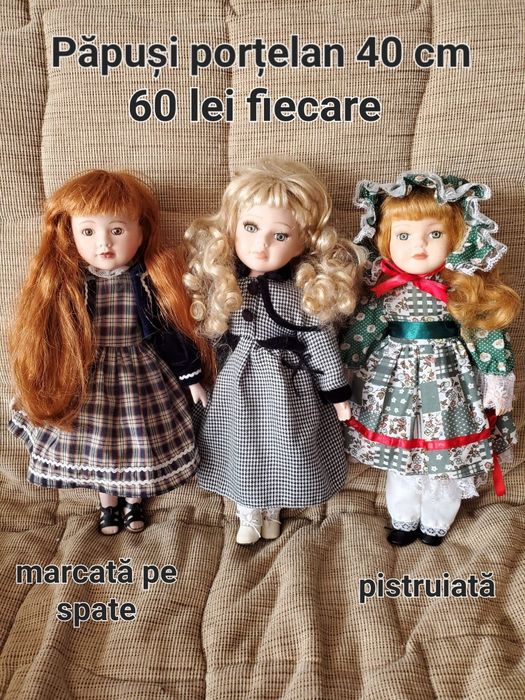Păpuși porțelan 40/46 cm