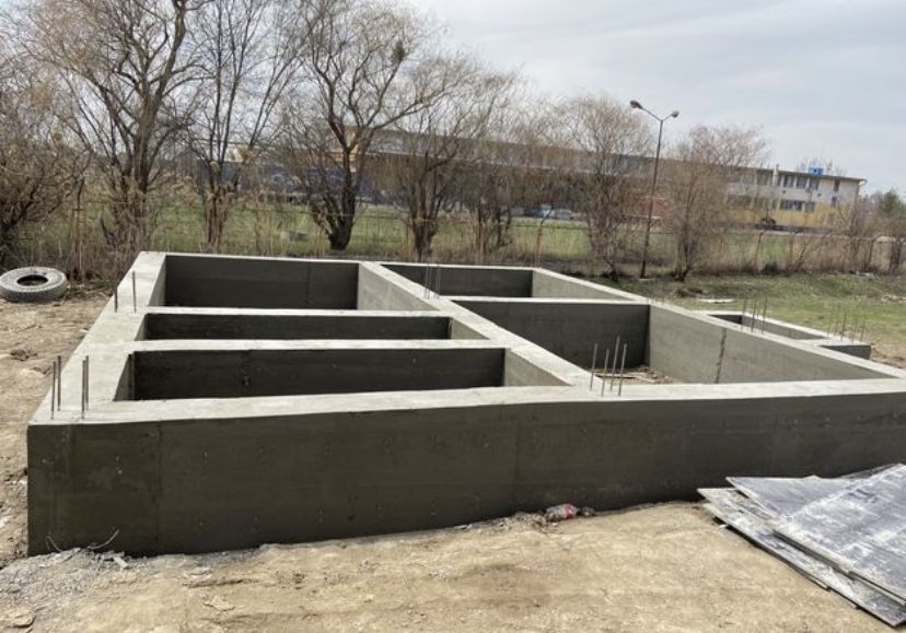 Заливка фундамента