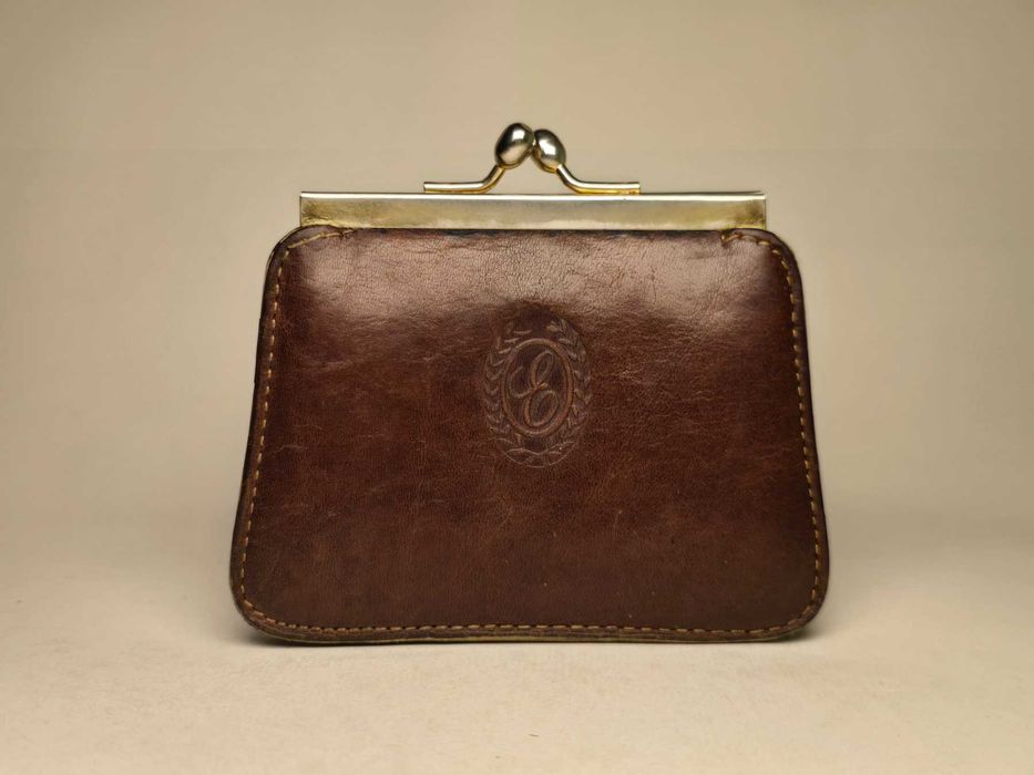 Винтидж кожено портмоне за монети – естествена кожа – ретро модел