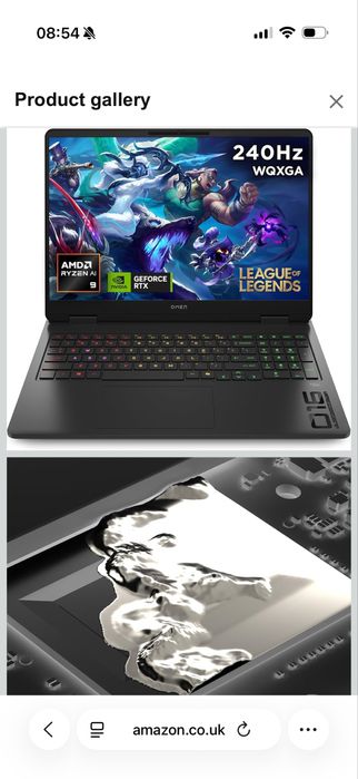 NOU HP Omen 16 16" 240Hz 2.5K, Ryzen 9 AI 365, RTX5070, 32GB, 1TB