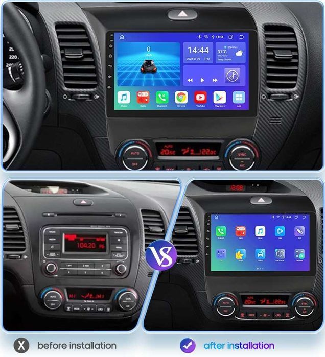 Kia Cerato K3 2013 - 2017 Мултимедия Навигация Android