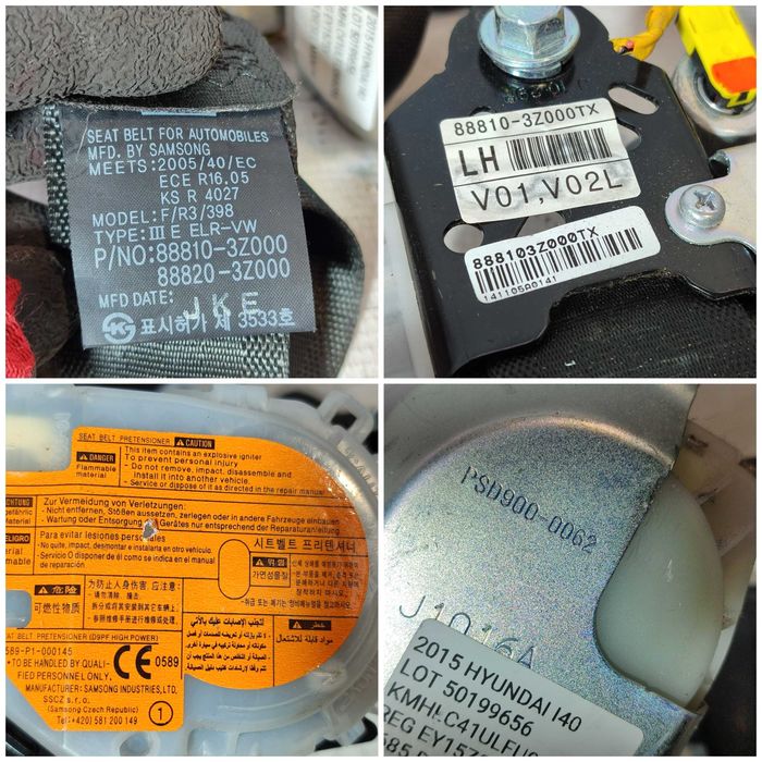 Centură de siguranță față stânga Hyundai i40 2011-2019 2015 1.7 CRDi Cod OEM: 888103Z000 (5E3)