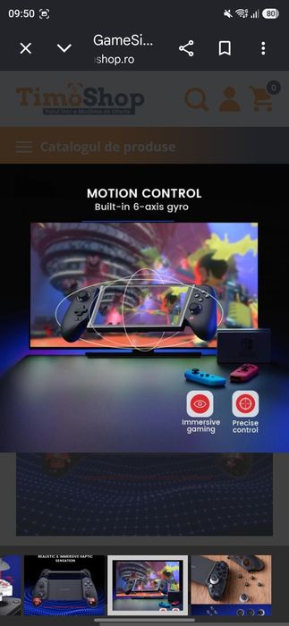 Controller GameSir G8 Plus pentru Android/iOS si Nintendo Switch, Suport telefon, Bluetooth, 1000 mAh, Incarcare USB-C, Negru