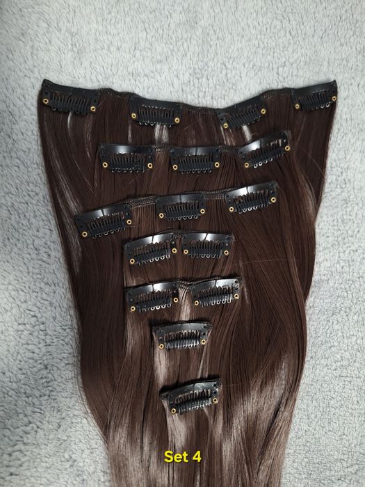 Set extensii cu clips diverse culori