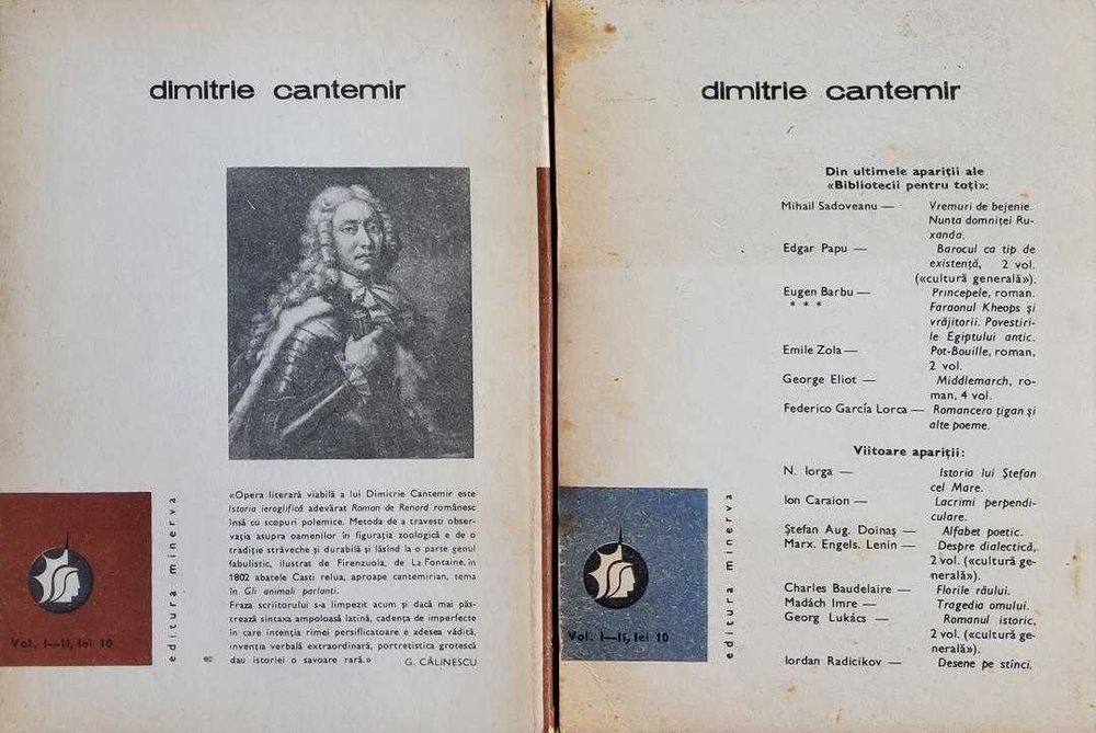 Istoria Ieroglifică - Dimitrie Cantemir, Data apariție: 1983, 2 volume