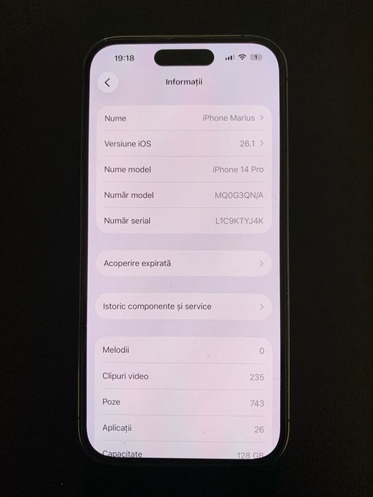 Salutare vând iPhone 14 Pro
