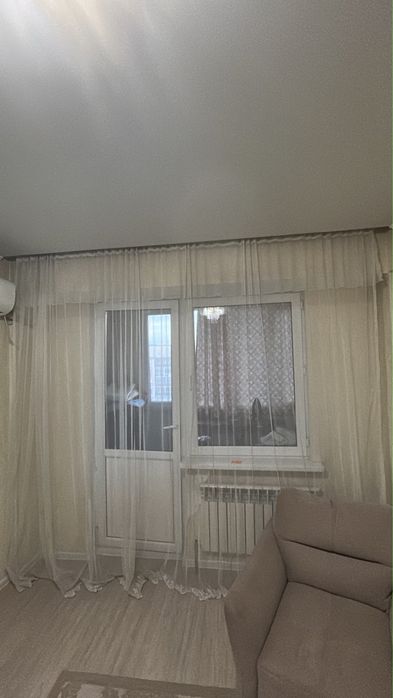 Тюль цвета айвори