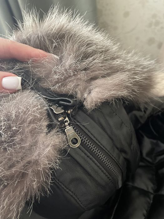 Зимняя куртка кожанная