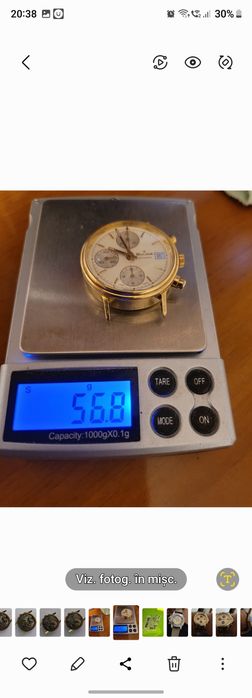 Ceas aur 18k Bulova automatic cronograf valjoux 7750