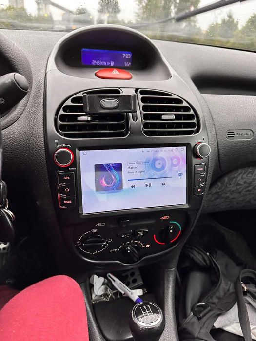 Navigatie GPS Android 15 Dedicata Peugeot 206 - QLed CarPlay DSP