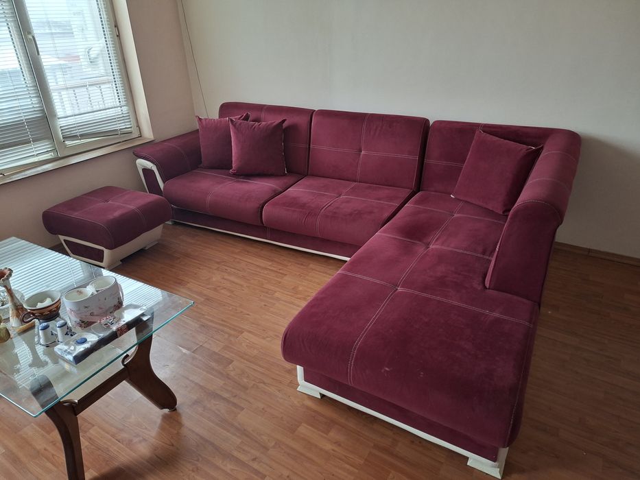 Диван Принцес II + клик-клак механизъм + табуретка