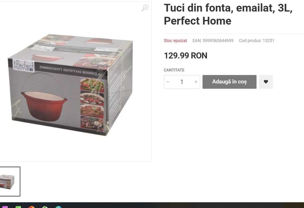 Ceaun fonta emailat 3 L Perfect Home NOU