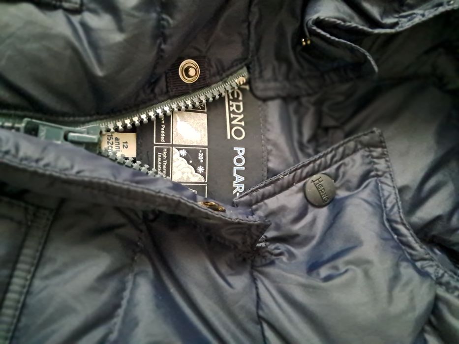 Geaca de copii pentru 8 ani çuloare bleumarin marca Herno  cu puf