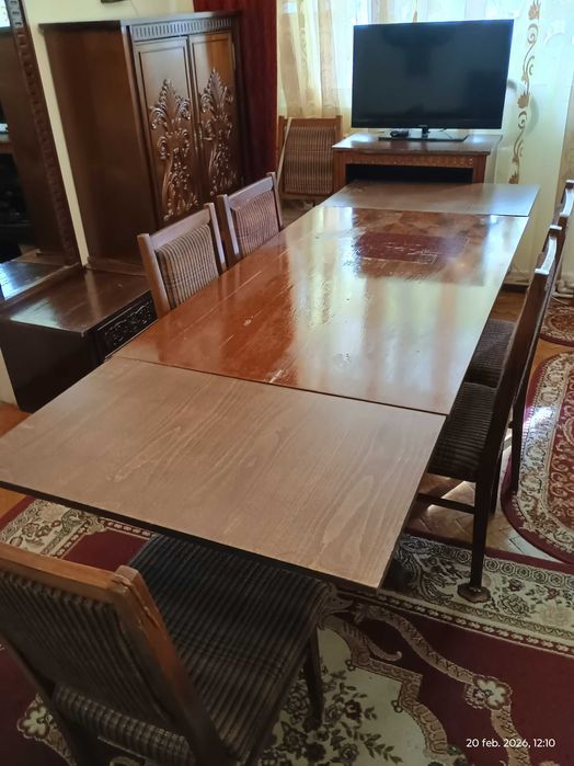 Mobila lemn masiv sufragerie-set complet, pret bun