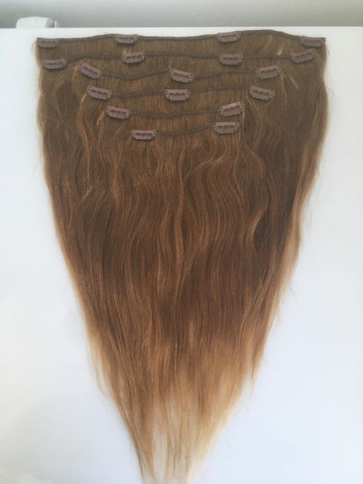 Extensii par natural clip-on 45cm,saten deschis #16 fullhead