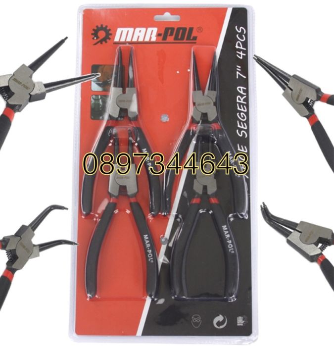 Комплект зегер клещи 4 части 180мм  Mar-Pol