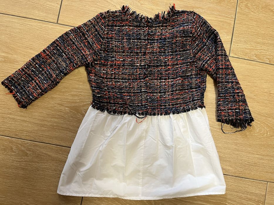 Блуза ZARA с 3/4 ръкав - букле XS