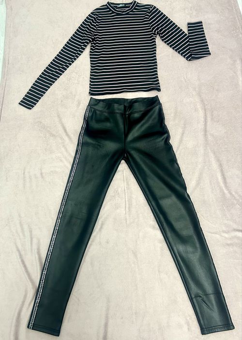Set Pantaloni/colanti foarte grosi+bluză marimea S