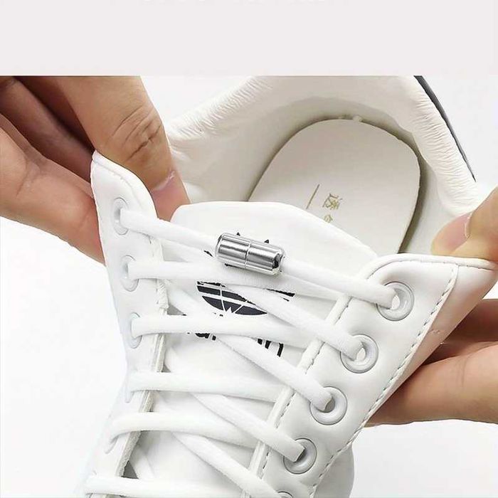 Връзки за обувки без връзване - черни и бели