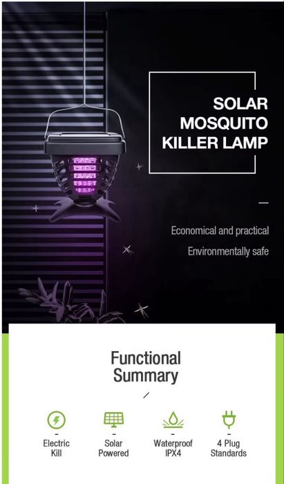 WELL lampa solara anti-insecte