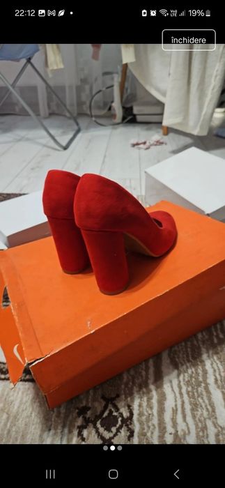 Pantofi cu toc dama