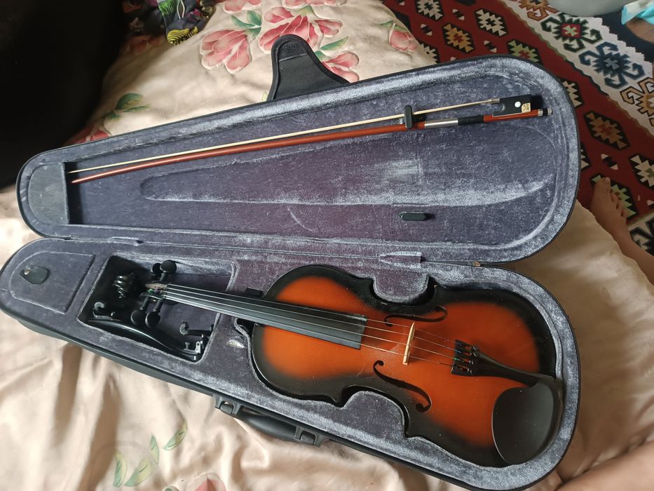 Скрипка в футляре со смычком