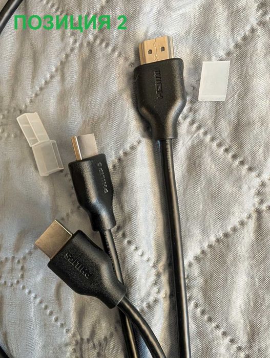 Качествени кабели аудио RCA, видео HDMI, мрежови LAN patch