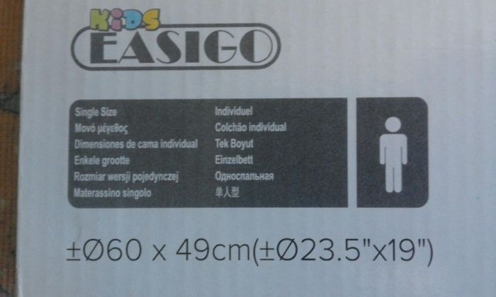 Fotoliu gonfl. ptr copii, suport lombar, 60x49cm, nou, sigilat