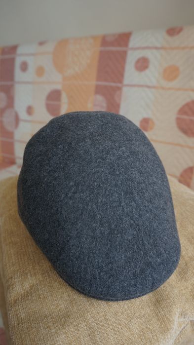 KANGOL Шапка  Вълнена плоска шапка безшевна  Тъмносива S