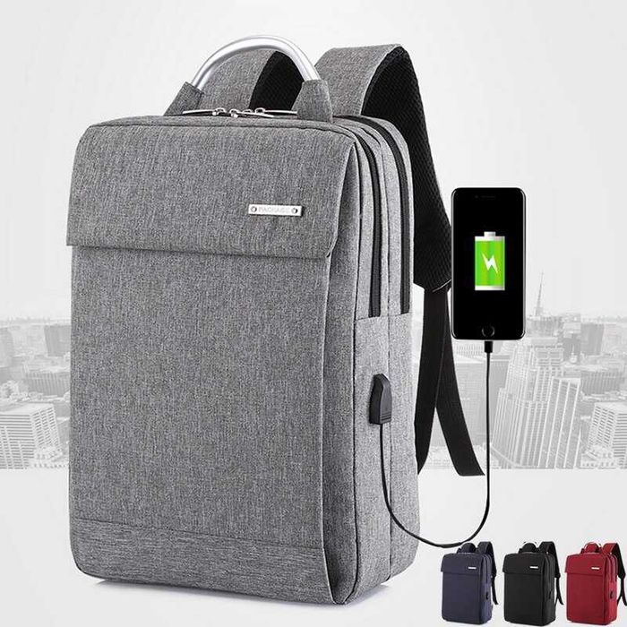 Качествена раница за лаптоп 15,6, 3 джоба и анатомични презрамки