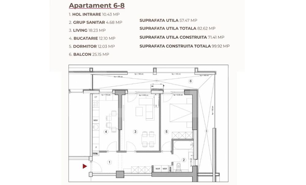 Apartament 2 camere, 82.62 mp, ansamblu 0% Comision Achizitie, Calea S — fotografia 2