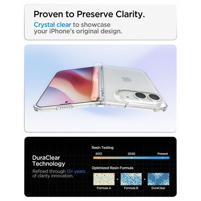 Прозрачен Магнитен Калъф с Защита на Пантата и MagSafe Spigen Ultra Hybrid Pro за iPhone Duo – Crystal Clear