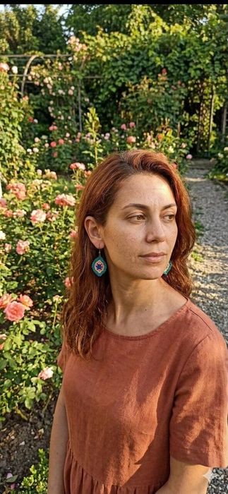 Ръчно плетени обеци