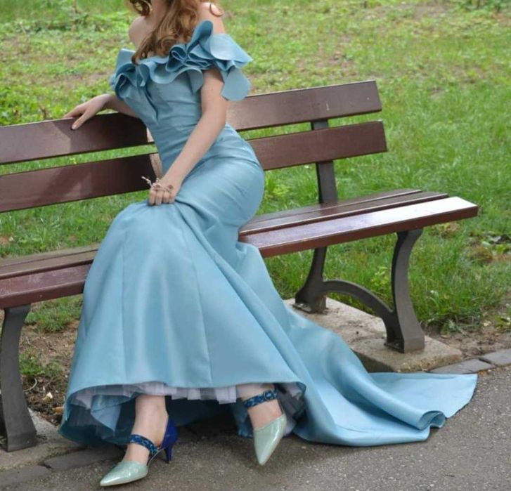 Rochie originală Tarik Ediz din tafta, purtată o singură dată