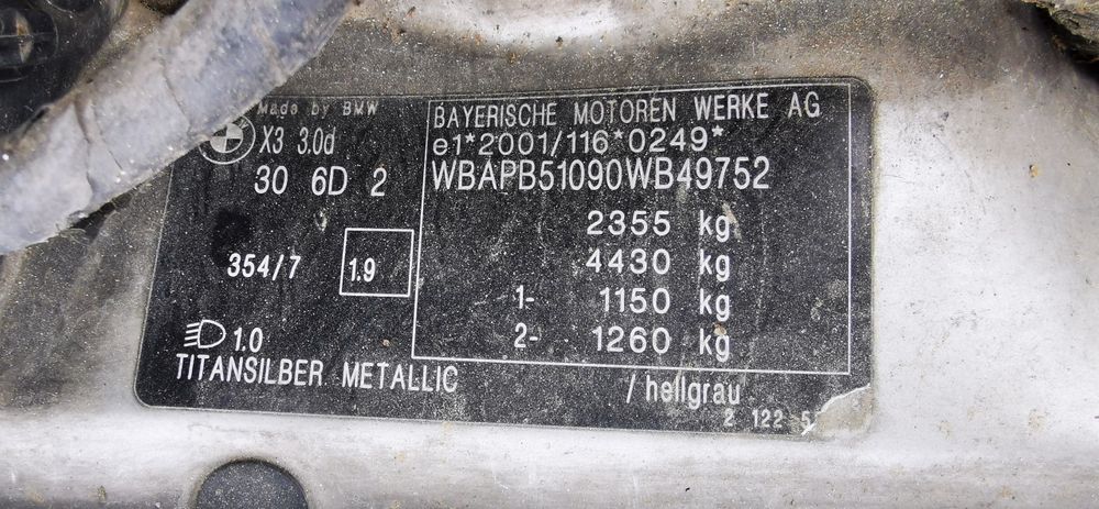 Motor complet bmw 3.0d M57 306D2 3000cm3 diesel x3 e83