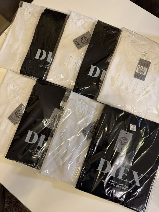 DIEX тениски бели и черни, р-р S, Чисто нови!