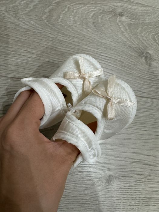 Бебешка рокля в прасковен цвят 0-3 месеца