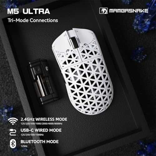 Безжична геймърска мишка 42000 DPI PAW3950MAX RGB