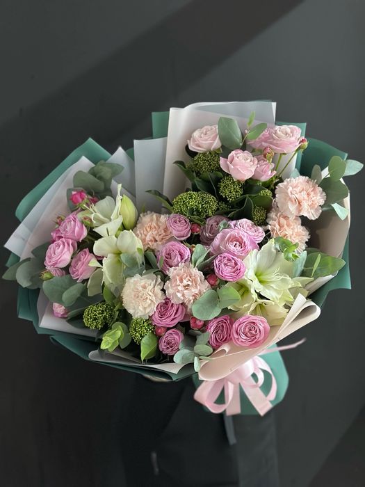 Пионы, Розы, букеты композиции