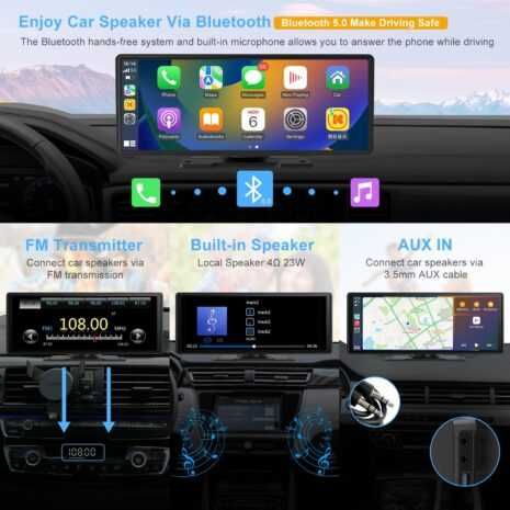 Navigație Auto universala WAINER NAV01 – Apple CarPlay, Android Auto
