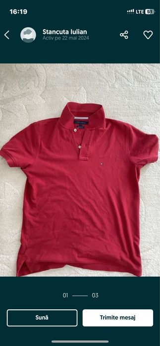 Tricou TOMMYrosu marimea S-M